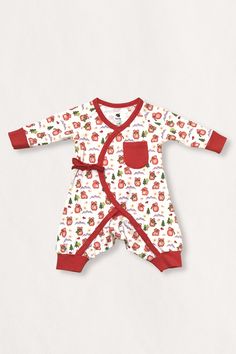 DESCRIPTION Introducing our adorably unique longsleeve Baby Kimono Outfit in Pika, a delightful gender-neutral outfit featuring a vibrant unisex pattern that will stand out in baby's wardrobe. Crafted from Organic Pima Cotton, this kimono romper promises a long-lasting soft and gentle touch against your baby's sensitive skin. This outfit is the perfect blend of comfort, quality, and color, making it an absolute must-have for your baby that will last wash after wash. Our Kimono style romper adds Patterned Printed Long Sleeve Sleepwear, Playful Long Sleeve Onesie For Loungewear, Casual Long Sleeve Cartoon Print Onesie, Long Sleeve Onesie With Cartoon Print For Playtime, Red Long Sleeve Onesie For Loungewear, Red Long Sleeve Onesie, Long Sleeve Onesie For Loungewear, Family Matching Long Sleeve Onesie For Playtime, Patterned Cotton Sets With Long Sleeves