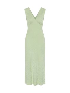 Introducing the ultimate slip dress, Iris, who is ready and waiting to take you from work to weddings or any special occasions. With its cool pistachio jacquard animal print and thick strap slip silhouette, it's a must-have. We love its Empire Line cut that makes it oh-so flattering, and its soft and slinky LENZING™ ECOVERO™ Viscose fabric. Green Tea Dress, Librarian Clothes, Pastel Green Dress, Dress Aesthetic, Latina Fashion, Empire Dress, Affordable Clothes, Tea Dress, Green Dress