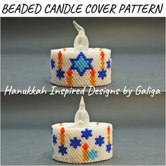 the beaded candle cover pattern is shown