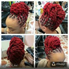 Yasssss this color! Red Locs, Dreads Girl, Dreadlock Style, Dreads Styles, Dread Hairstyles, Dreadlock Hairstyles