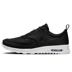 PRICES MAY VARY. The Air Max Thea is equipped with lightweight cushioning and a sleek design for lasting comfort and understated style. The leather in the upper and tonal colors give a premium look while the Max Air cushioning adds a premium feel. Plush and comfortable, Max Air cushioning has just the right amount of support. Rubber outsole gives you durable traction. Padded, low-cut collar looks sleek and feels great. The Air Max Thea is equipped with lightweight cushioning and a sleek design f Tonal Colors, Understated Style, Air Max Thea, Nike Air Max Thea, Nike Air Max For Women, Black Shoes Women, Outdoor Woman, Shoes Black, Low Cut