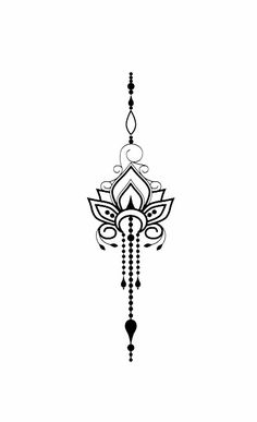 a black and white drawing of a chandelier with beads hanging from it's sides