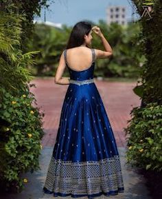 Saree Dress Gowns, Blue Anarkali, Latest Model Blouse Designs, Fashionable Saree Blouse Designs, Long Frock