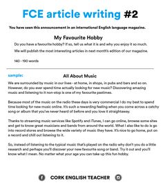 an article about how to use the english language for writing and reading with pictures on it