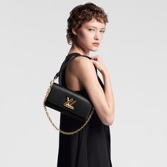 LOUIS VUITTON® - Twist West - Black Lv Twist Bag, Lv Twist, House Icon, Handbags Louis Vuitton, Divine Design, Beautiful Handbags, Louis Vuitton Official, Louis Vuitton Twist, Black Gift