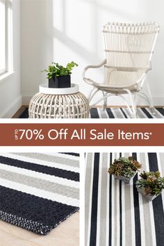 a white chair sitting on top of a wooden floor next to a potted plant