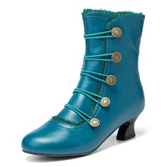 Category:Boots; Upper Materials:PU; Season:Winter,Fall; Heel Type:Kitten Heel; Gender:Women's; Activity:Walking; Toe Shape:Pointed Toe; Type:Booties Ankle Boots; Style:Minimalism,Elegant,Casual; Heel Height(inch):1-2; Outsole Materials:Rubber; Occasion:Outdoor,Daily; Closure Type:Lace-up; Pattern:Solid Color; Listing Date:09/18/2023; Production mode:External procurement; 2024 Trends:Heel Boots,Plus Size,Brogue,Button Boots; Size chart date source:Provided by Supplier. Casual Blue Boots With Reinforced Heel, Winter Blue Boots Medium Width, Blue Ankle Boots Medium Width, Trendy Blue Mid-calf Boots With Round Toe, Blue Leather-lined Boots With Round Toe, Mens Walking Boots, Fall Heel, Kids Hiking Boots, Ankle Boots Winter