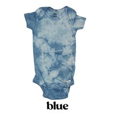 This is a listing for a SHORT SLEEVE baby bodysuit hand-dyed PLEASE NOTE that because each piece is unique and hand-dyed, there will be some variations in color placement/quantity from the product picture but will overall look is the same. Items also come pre-washed. Gerber Onesies 100% cotton Preshrunk, soft-washed check the size guide to determine the correct bodysuit size CARE INSTRUCTIONS: machine wash safe (cold with like colors) inside out *they come pre-washed* hang dry or tumble dry low Fitted Basic Summer Onesie, Basic Fitted Summer Onesie, Blue Fitted Cotton Short Sleeve Bodysuit, Summer Basic Fitted Onesie, Fitted Soft-washed Cotton Onesie, Fitted Blue Short Sleeve Bodysuit For Playtime, Fitted Casual Onesie, Soft-washed, Blue Cotton Short Sleeve Bodysuit, Fitted Soft-washed Casual Onesie