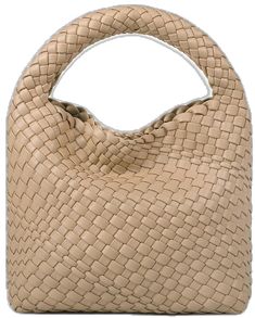 Beige Bucket Bag With Intrecciato Weave, Handheld Woven Leather Hobo Bag For Shopping, Trendy Leather Hobo Bag With Intrecciato Weave, Everyday Intrecciato Weave Bucket Hobo Bag, Intrecciato Weave Hobo Shoulder Bag For On-the-go, Daily Use Double Handle Hobo Bag With Intrecciato Weave, Everyday Bucket Hobo Bag With Intrecciato Weave, Everyday Hobo Bag With Intrecciato Weave In Bucket Shape, Handheld Woven Leather Hobo Bag For Everyday