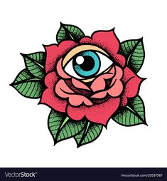 Old School Rose Tattoo, Old School Rose, Illustration Traditional, Flower Tattoo On Side, Traditional Tattoo Flowers, Tattoo Old School, Tattoo Flowers, Traditional Roses, Skeleton Hand Tattoo