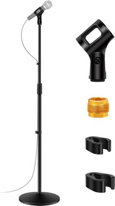 an image of a microphone stand and accessories