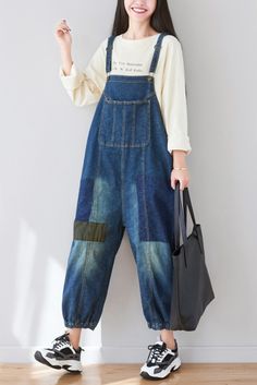 #baggy #jeans #overalls #dungarees Maternity Dungarees, Patched Denim, Black Capri Pants, Dungaree Dress, Cottagecore Outfits, Cottagecore Style, Skirt Denim, Jean Overalls, Skirt Maxi