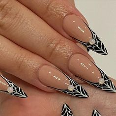 𝐊𝐈𝐑𝐒𝐓𝐄𝐍 𝐂𝐇𝐀𝐍𝐄𝐋 on Instagram: "Spider Web French 🕸️🖤 . . . Recreated @nailsbyoddica ✨ . . . #halloweennails #webnails #spiderfrench #spidernails #octobernails #spookynails #apres #apresnails #gelx #apresgelx #nailart #naildesign #nailmodish #nailpro #shiningclaws #nailsonfleek #nails2inspire #filipinanailartist #nailinspo #nailtrend #nailsoftheday #trendingnails #nailsbykirstenchanel" Skeleton French Tip Nails, Bat Nails French Tip, Spider Web Tip Nails, Web Nails Halloween, French Spider Web Nails, Spider Web Nail Tutorial, Halloween Nails Cobweb, Black Chrome Spider Web Nails, Halloween French Tip Nails Design