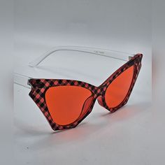 Clearance Firm Price On All Clearance Items 100% Uv400 Protection Retro Red Cat Eye Sunglasses For Summer, Casual Red Cat Eye Sunglasses For Beach, Red Cat Eye Sunglasses With Uv Protection For Party, Red Cat Eye Sunglasses With Gradient Lenses For Party, Red Cat Eye Sunglasses For Summer Beach, Red Cat Eye Sunglasses For Beach, Retro Red Cat Eye Sunglasses With Uv Protection, Red Cat Eye Sunglasses With Uv Protection, Casual Red Cat Eye Sunglasses With Uv Protection