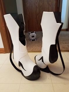 This was a triumph! I'm making a note here: Huge success! It's hard to overstate my satisfaction. Become a test subject, and make your own Portal Inspired Long Fall Boots! Materials list is included. Basic EVA Foam-smithing knowledge is necessary. Please check out Punished Props Videos and Book if you need more info! http://punishedprops.com/shop/foamsmith-ebook/ I am sorry but I just do not have time to take on custom commissions for these boots! I am offering the pattern so that all of my rese Long Fall Boots, Foam Smithing, Chell Cosplay, Aperture Laboratories, Hoof Shoes, Thigh High Leggings, Test Subject, Portal Art, Aperture Science