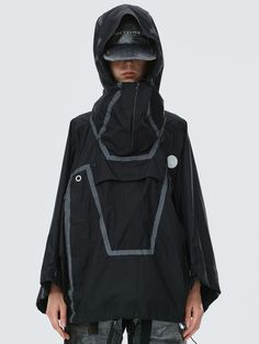 Reflective Sportswear, Cropped Sleeves, Anorak Jacket, Zipper Pocket, Rain Jacket, Cuff, Zipper, Collar, Mens Tops