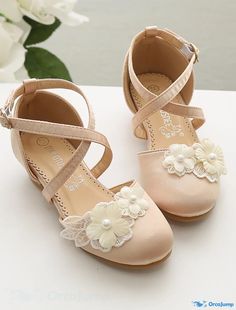 OrcaJump - Girls Heels Toddler Shoes Wedding Shoes Flower Girl Princess Shoes Satin Bow Tie Champagne Ivory Spring Summer Party & Walking Shoes (4 Champagne Tie, Flower Girl Shoes, Shoes Walking, Girls Heels, Heels Online, Princess Shoes, Satin Heels, Shoes Wedding, Girl Shoes