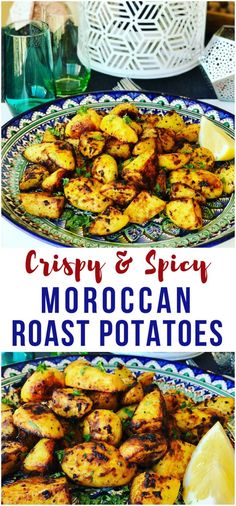 crispy and spicy moroccan roast potatoes are the perfect side dish for any meal or appetizer