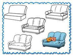 four different types of couches and chairs