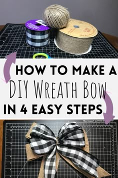 how to make a diy wreath bow in 4 easy steps