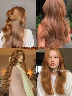 Honey Ginger Hair, Honey Ginger, Red Hair Inspo, Ginger Hair Color, Hair Color Auburn, Strawberry Blonde Hair, Dye My Hair, Hair Dye Colors