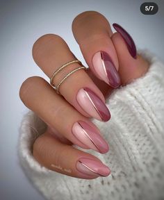 Fall Almond Nails, Almond Shaped Nails Designs, Classy Almond Nails, Long Almond Nails, Almond Nail Art, Short Almond Nails, Almond Shape Nails