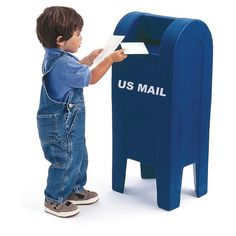 *Backordered until September 1, 2017*Special delivery for your little ones. Realistically detailed, mailbox offers a front mail slot and a rear opening for mail retrieval. Encourage bundles of imaginative play, teach communication skills and enhance social skills such as sharing Made of durable polyethyleneA must for your dramatic play areaMeasures 32"H x 13 3/4"WMailbag play set sold separately   dress up costumes  play costumes  role play costumes   dress up costumes  play costumes  role play Mail Slot, Dramatic Play Area, Role Play Costume, Custom Koozies, Dark Walnut Stain, Up Costumes, Dress Up Costumes, Smart Kids, 40th Birthday Gifts