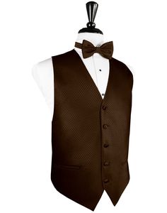 The Chocolate Palermo Tuxedo Vest is crafted from a luxurious angled-grid patterned fabric that features both a primary and accent color that work seamlessly to achieve a modern yet classy look. Chocolate Tuxedo, Tan Tuxedo, Semi Formal Attire, Tuxedo Vest, Formal Accessories, Vest Style, Vest And Tie, Tuxedo For Men, Grid Pattern