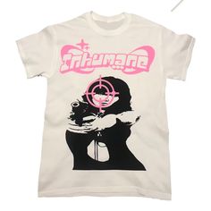 Inhumane Y2k Shooter Streetwear Tee - Etsy Y2k Shirts, Y2k Graphic Tees, Y2k Tshirt, Roblox Shirt, Y2k Clothing, Tee Outfit, Y2k Streetwear, Dream Clothes, Look Cool