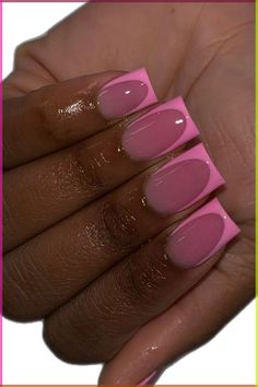 Check out these beautiful and chic french tip nails to inspire you for your next manicure. Tip Nails Designs, Tip Nail Designs, Pink Tip Nails, Quinceanera Nails, Pink French Nails, French Tip Nail Designs, Nails Coffin Short, Girly Acrylic, Classic French Manicure