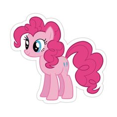 the pinkie pony is looking at something