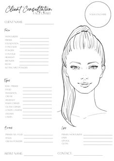 This make-up face chart has been designed for all pro make-up artists and beauty enthusiasts who would like to use them for clients when booked for a bridal make-up trial or prepping/designing for an upcoming event or merely just to practice on. This product is a digital product which is printable and can be edited on Canva where you can make it your own: - Add your company logo - Play around with colours - Play around with different fonts Blank Face Template Makeup, Blank Face Chart, Blank Face Template, Face Template Makeup, Logo Play, Blank Face, Bullet Journal Ideas Templates, Face Template, Makeup Face Charts