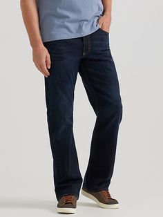 Some styles become classics for a reason. This men's Wrangler Authentics® relaxed fit bootcut jean makes it easy to rock the look you love at the level of comfort you need. It's finished with our signature five-pocket styling for all your essentials. This jean's relaxed leg and bootcut leg opening will look great with your go-to boots or dress shoes. Dark Harbor, Bootcut Jean, For A Reason, Dark Wash Denim, Bootcut Jeans, Men's Jeans, Mens Jeans, Looks Great, Dress Shoes