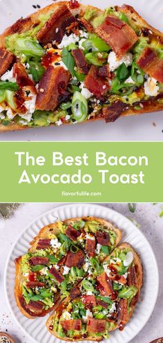 the best bacon avocado toast recipe is so easy to make and it's delicious