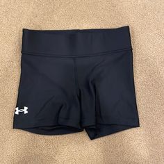 These Have Only Been Worn Once! I Just No Longer Have A Need For Them And Prefer Leggings When Working Out. They Are In Brand New Condition. Uner Armour Shorts, Under Armor Spandex Shorts, Under Armour Bottoms With Built-in Shorts For Gym, Under Armour Black Workout Bottoms, Under Armour Black Stretch Athletic Shorts, Black Stretch Athletic Shorts By Under Armour, Under Armour Fitted Shorts With Built-in Liner, Under Armour Fitted Workout Shorts, Fitted Under Armour Shorts