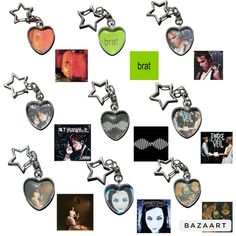 music/albums heart star keychains price is for one! pendant is 25mm or 1 inch! free shipping! - my chemical romance three cheers for sweet revenge evanescence fallen charli xcx brat alice in chains jar of flies jeff buckley grace arctic monkeys am the smashing pumpkins melon collie and the infinite sadness pierce the veil selfish machines ethel cain preachers daughter Gifts For Weird Friends, Small Craft Gifts, Crafty Gifts For Friends, Good Gifts For Boyfriends, Stuff For Christmas List, Grunge Gifts Ideas, Type O Negative Tattoo, Crafts For Your Boyfriend, Ethel Cain Preachers Daughter