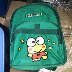 Brand New! Vintage Keroppi Book Bag! (Rare) Open To Reasonable Offers Sanrio Green, Book Bag, Bag Vintage, New Vintage, Kids Shop, Brand New, Books, Green, Color