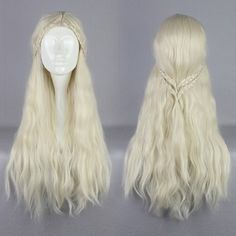 Synthetic Fiber, About 60cm Hiar Stail, Targaryen Hairstyles, Daenerys Targaryen Wig, Daenerys Targaryen Hair, Khaleesi Cosplay, Daenerys Hair, Daenerys Targaryen Costume, Targaryen Cosplay, Daenerys Targaryen Cosplay