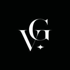 the letters g and v are white on black