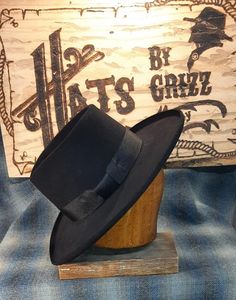 Upgraded, Fedorado, Cowboy Hat, Old West Style, Custom Fit, Hand-blocked, Hand-shaped, Vintage Beaver Brand Hat Body - Etsy Fitted Western Top Hat With Flat Brim, Western Style Fitted Top Hat With Flat Brim, Fitted Wide Brim Top Hat For Western-themed Events, Vintage Fitted Hat Bands For Rodeo, Vintage Fitted Top Hat For Western-themed Events, Vintage High Crown Top Hat For Rodeo, Fitted Brimmed Hat For Western-themed Events, Western Style Fitted Top Hat With High Crown, Fitted Wide Brim Top Hat For Country Events