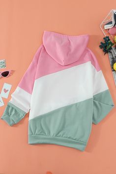 Colorblock Drawstring Hoodie Pullover Designs, Drawstring Hoodie, Color Blocking, Rain Jacket, Comfort Fit, Fall Winter, Sleeve Length, Sweatshirts Hoodie, Leggings