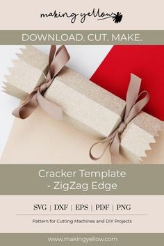 the cracker template is ready to be used for making paper crafts and other projects