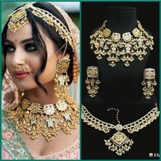 Product Description: * Bollywood kundan bridal set, kundan mathapatti, kundan necklace set, designer kundan jewellery, Punjabi kundan jewellery,kundan bridal jewel * The base metal color is Gold tone studded with kundan along with beads work on it. * This Jewelry set would add more charms to your beautiful jewelry collection and would surely bring lots of compliments . * Note:- This is an artificial Jewelry Set. * Care Instructions: Keep it dust-free & dirt free in a plastic pouch. Remember to a Artificial Jewellery Set, Bridal Dulhan, Rajasthani Jewellery, Kundan Choker Necklace, Bridal Jewels, Kundan Necklace Set, Kundan Jewelry, Kundan Choker, Bridal Choker