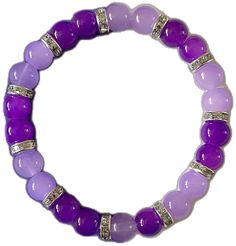 Trendy Purple Friendship Bracelets With Colorful Beads, Elegant Purple Beaded Bracelet With Colorful Beads, Purple Friendship Bracelets With Spacer Beads, Trendy Handmade Purple Stretch Bracelet, Lavender Bracelets With Colorful Beads, Trendy Purple Jewelry With Spacer Beads, Purple Round Beaded Bracelet For Gift, Purple Beaded Bracelets As Gift, Purple Beaded Bracelets With Round Beads As Gift