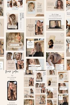 These Instagram post templates are perfect for hair stylists, hair salons, social media influencers, bloggers, and more. Get these Instagram templates to make your social media content look professional and stylish!

These templates are INSTANT DOWNLOADABLE and FULLY EDITABLE. No need for Acrobat, Word, or the installation of any fonts. Hair Feed Instagram, Hair Post Ideas, Salon Social Media Posts, Salon Instagram Posts, Upscale Salon, Insta Templates, Salon Life