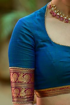 Pot Neck, Blouse Designs High Neck, Cotton Saree Blouse Designs, Best Blouse Designs, Saree Blouse Neck Designs