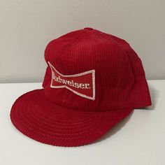 Vintage Budweiser Snapback Hat Stylemaster USA Corduroy Logo Advertising Trucker. Awesome vintage hat - super cool and back in style. Hat comes from my personal collection and has been kept stored in a climate controlled bin for nearly 30 years!!! Item comes from a smoke free home and is free of any major stains rips or defects. If you would like any additional photos please just ask. Check out my outstanding feedback and buy with confidence. Vintage Curved Bill Trucker Hat For Summer, Retro Trucker Hat With Curved Bill For Streetwear, Vintage Cotton Baseball Cap For Winter, Retro Corduroy Hat For Streetwear, Vintage Corduroy Hat For Streetwear, Budweiser Hat, Vintage Cotton Trucker Hat With Curved Bill, Vintage Corduroy Trucker Cap, Vintage Corduroy Flat Brim Baseball Cap