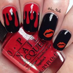 Bare Nails, Nail Vinyls, Blood Drop, Halloween Acrylic Nails, Tempe Az, Black Nail, Halloween Nail Designs, Halloween Nail, Halloween Nail Art