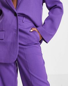 Pants by ASOS DESIGN Style refresh: pending High rise Belt loops Side pockets Relaxed fit Lavender Straight Leg Pants With Pockets, Lavender Straight-leg Pants With Pockets, Purple Straight Pants For Formal Occasions, Formal Purple Straight Pants, Purple Straight Leg Work Pants, Wide Leg Purple Workwear Pants, Purple Wide Leg Workwear Pants, Purple Wide Leg Work Pants, Purple High-waisted Pants For Workwear