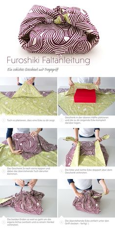 instructions for how to make an origami pillow